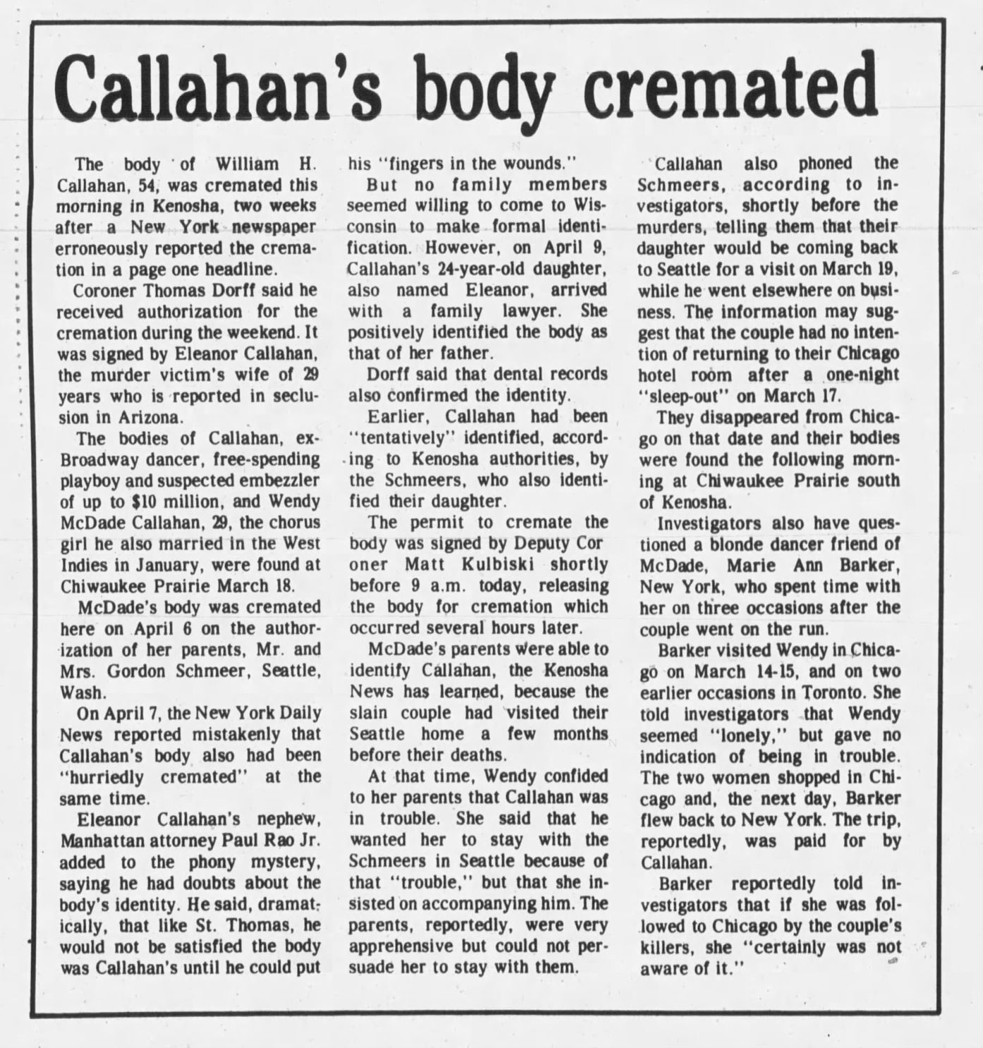 Kenosha News (Kenosha, Wisconsin) · 21 Apr 1981, Tue · Page 6